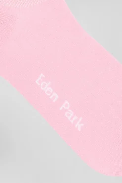 Pink socks with knit plays in stretch cotton