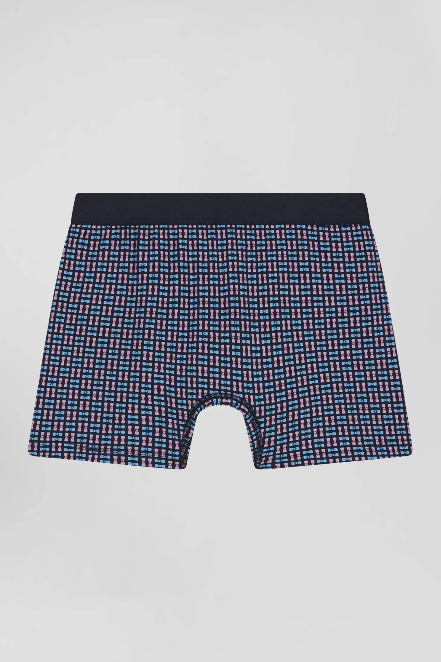 Pink stretch cotton boxers with micro patterns