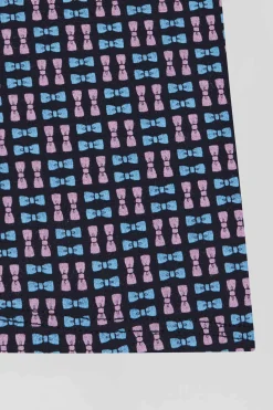 Pink stretch cotton boxers with micro patterns