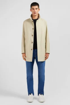 Plain beige raincoat