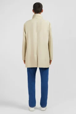 Plain beige raincoat