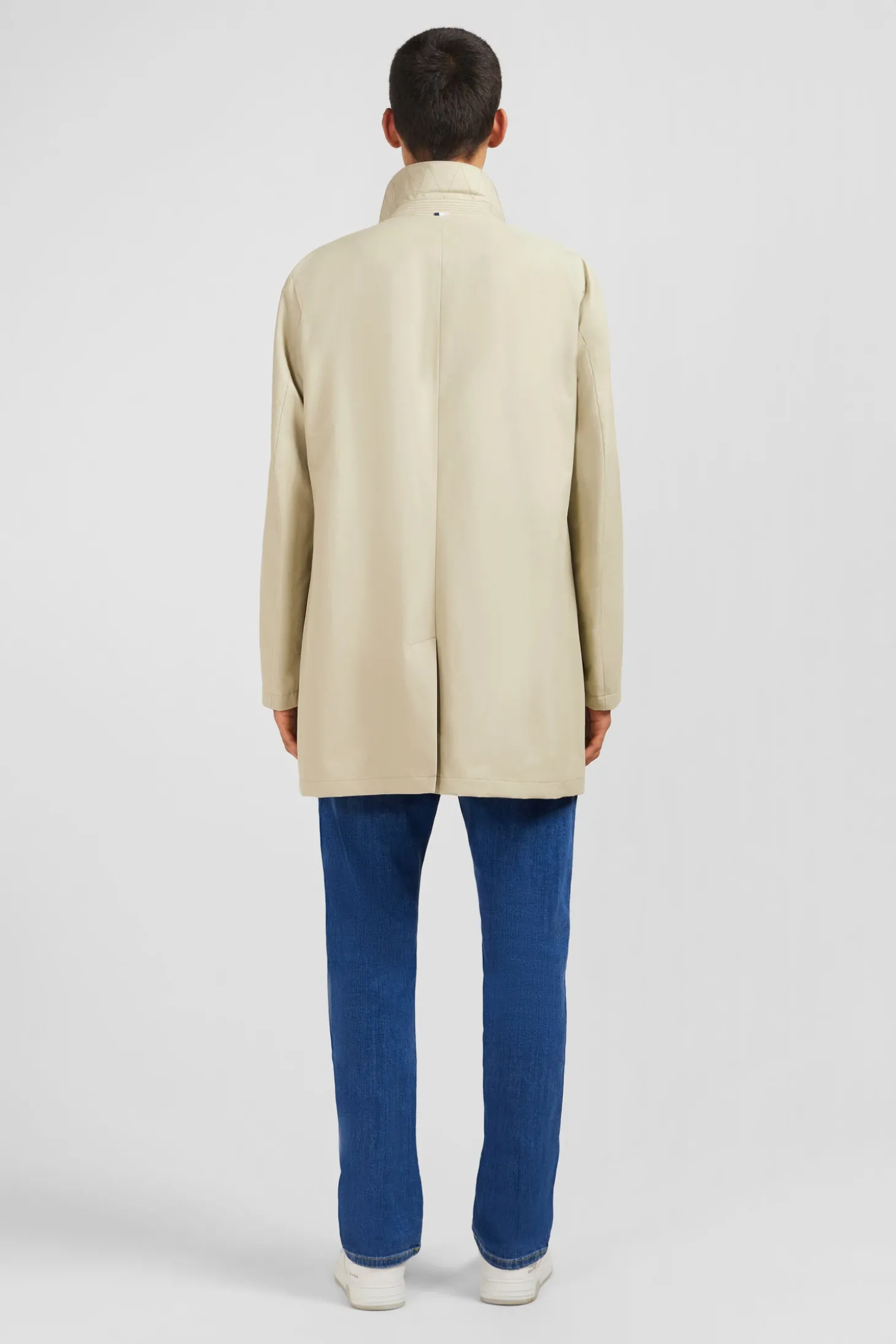 Plain beige raincoat