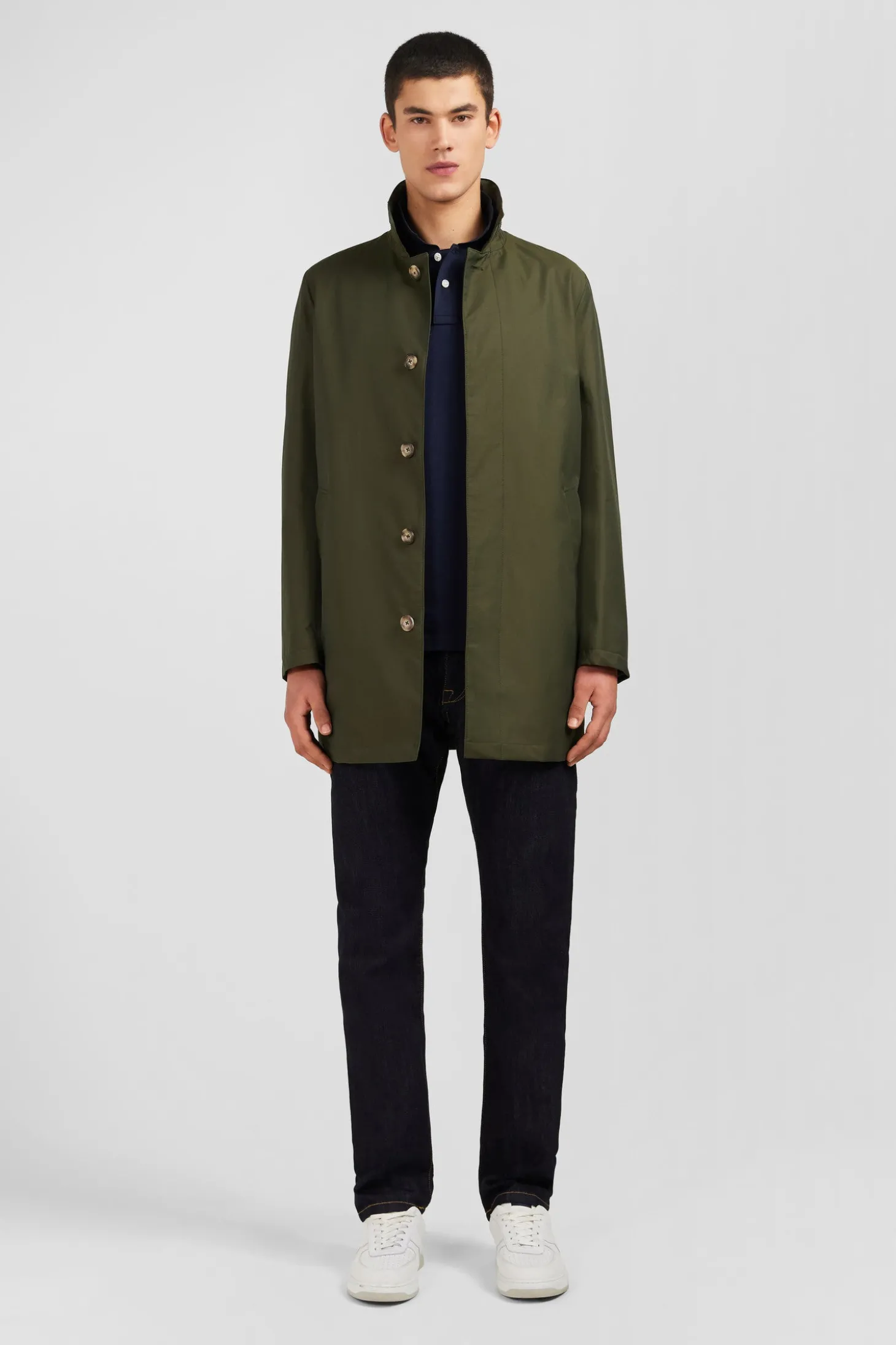Plain khaki raincoat