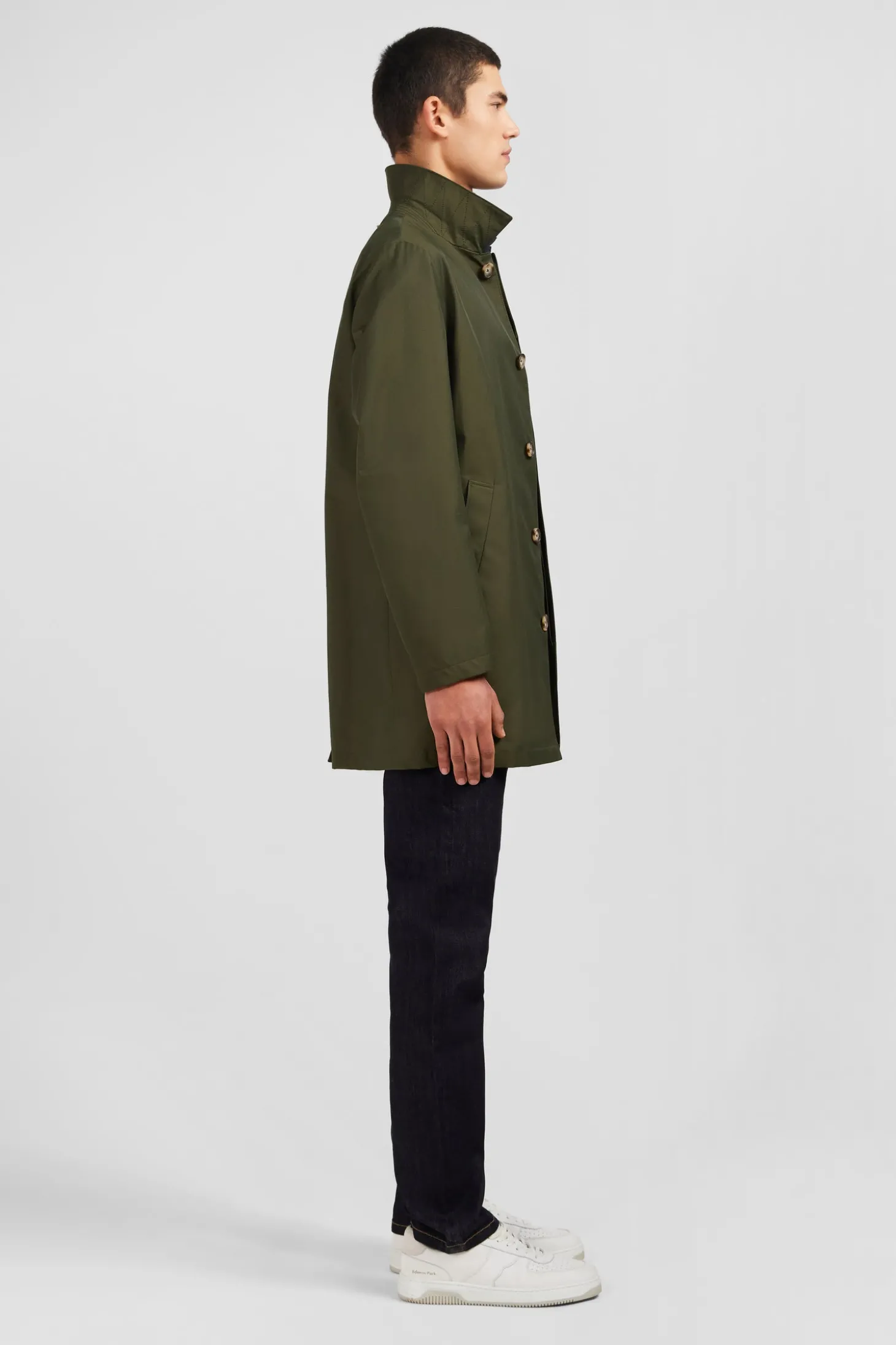 Plain khaki raincoat
