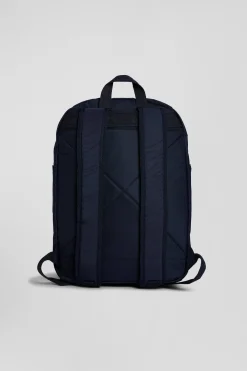 Plain navy blue backpack with Eden Park lettering