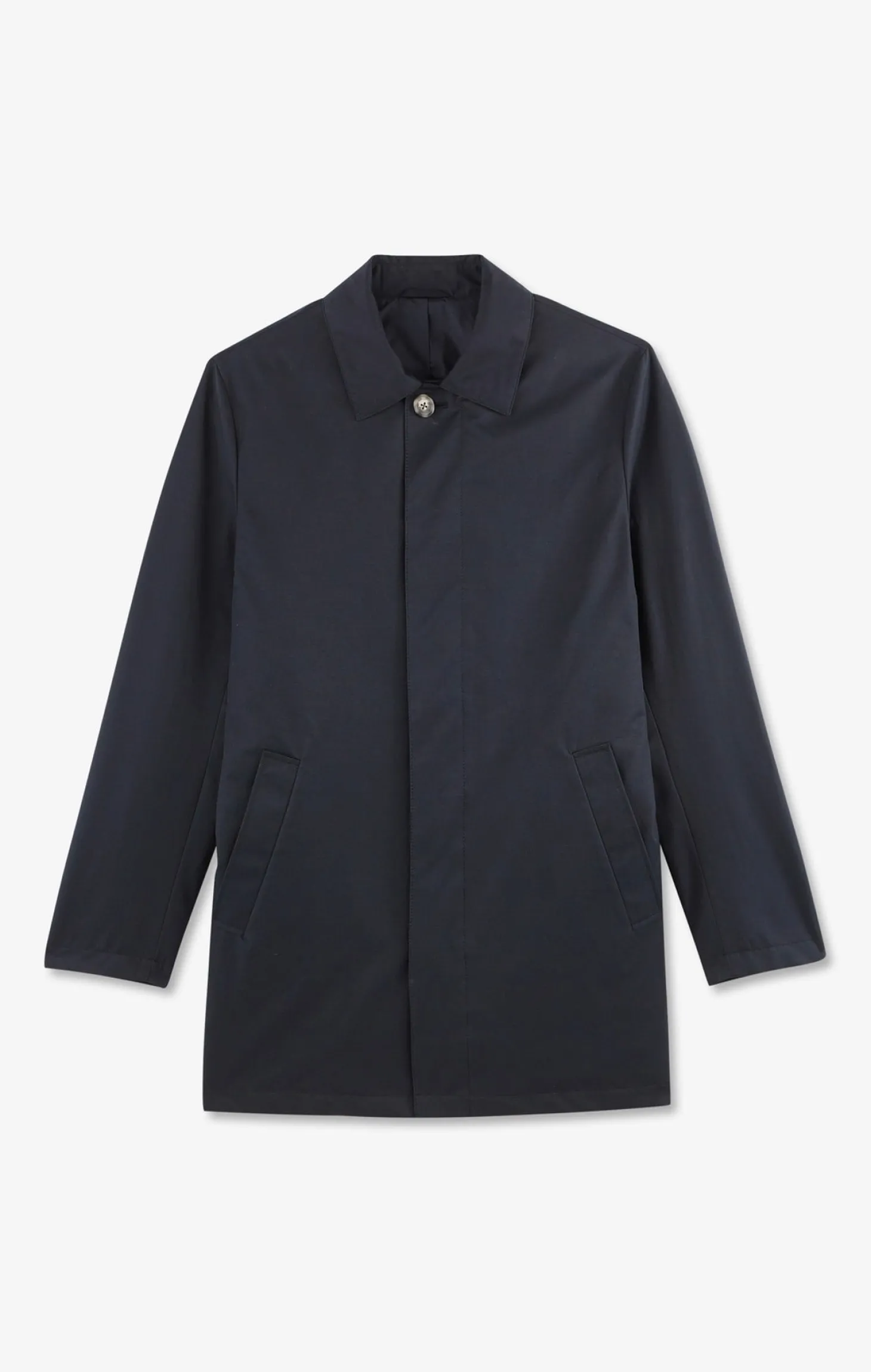Plain navy raincoat