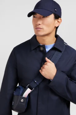 Plain navy raincoat