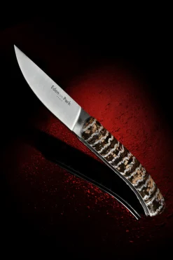Pocket knife with beige Mammoth Molar handle