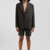 Prince of Wales wool blend blazer Oversized fit