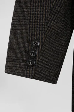 Prince of Wales wool blend blazer Oversized fit