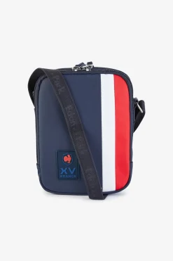 Rectangular messenger bag with tricolour France XV