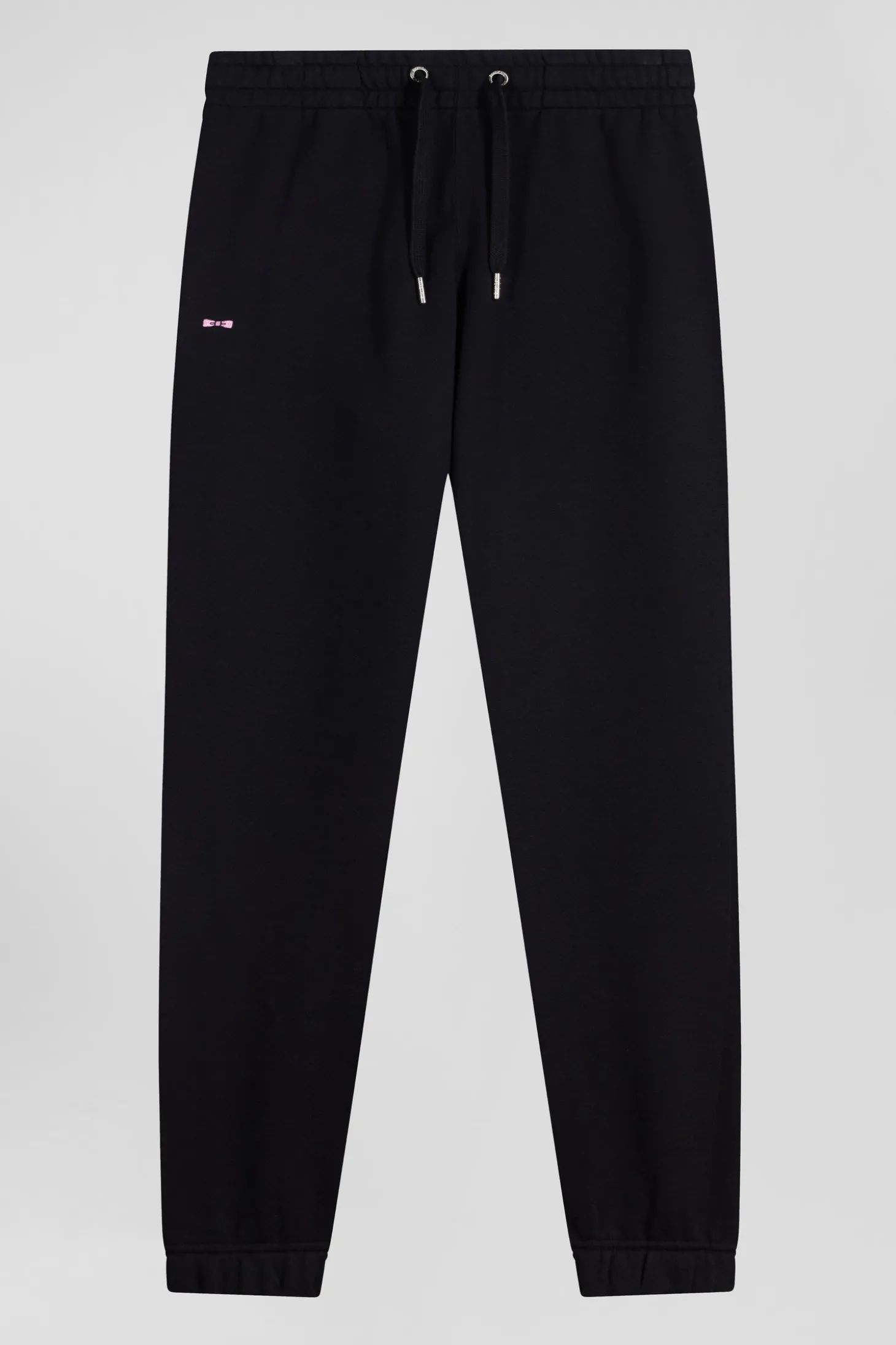 Regular black brushed fleece jogging bottoms