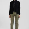Regular black plain wool and cotton zipped cardigan