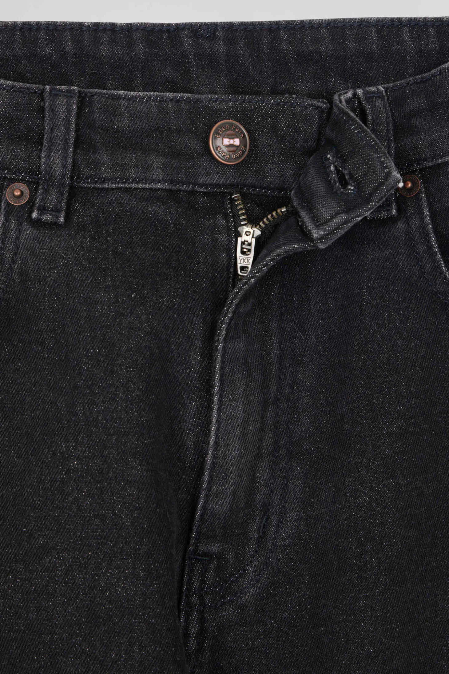 Regular black stretch cotton 5-pocket jeans