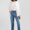 Regular blue cotton 5-pocket jeans
