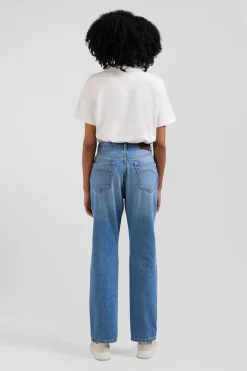 Regular blue cotton 5-pocket jeans