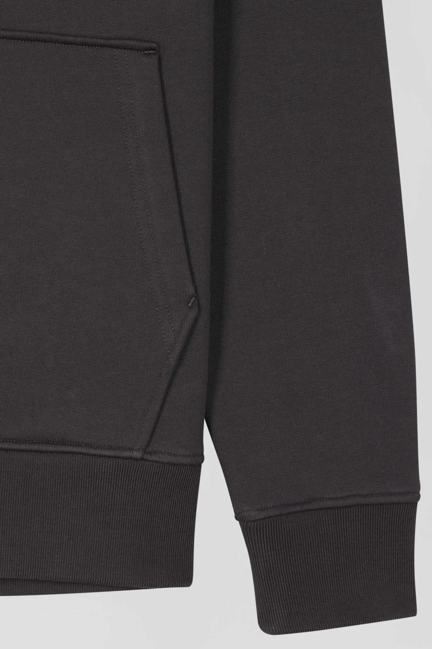 Regular brown brushed cotton fleece hoodie with Eden Park embroidery