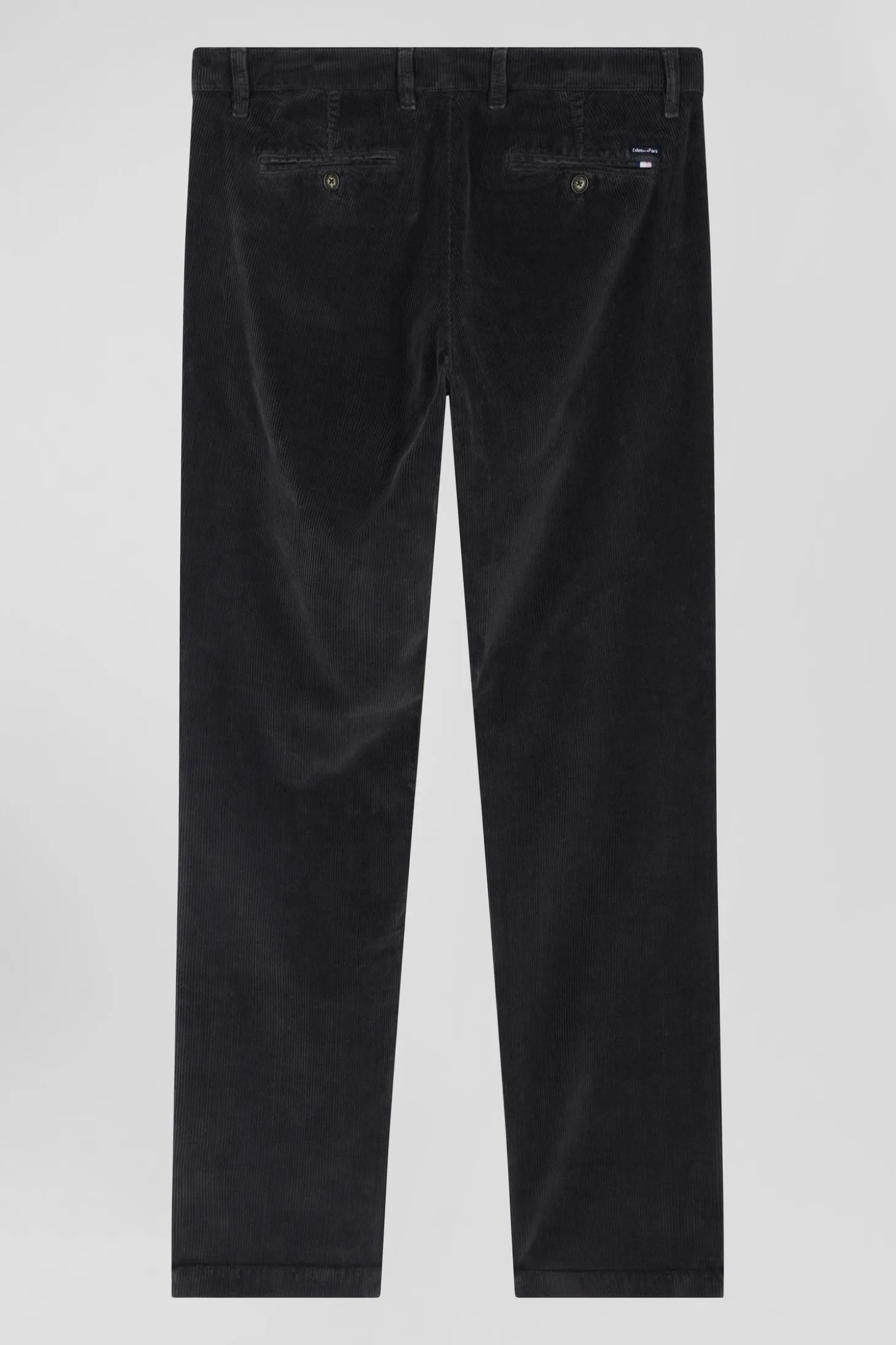 Regular brown stretch cotton chino trousers