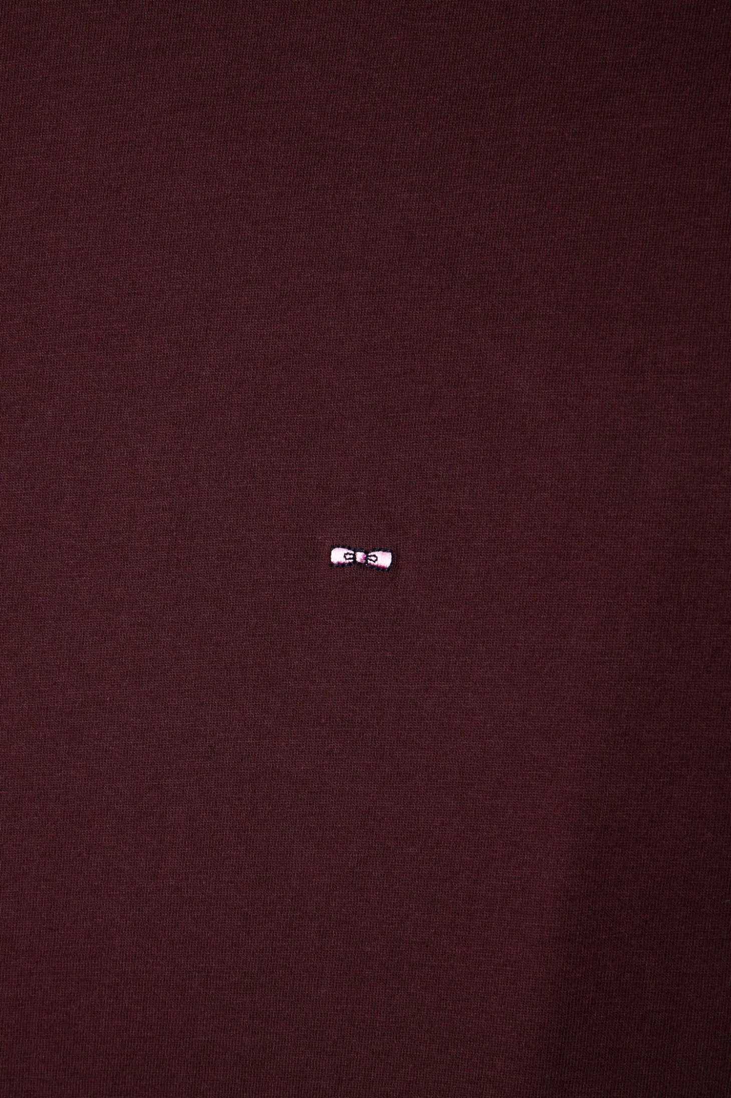 Regular burgundy long-sleeved Pima cotton T-shirt