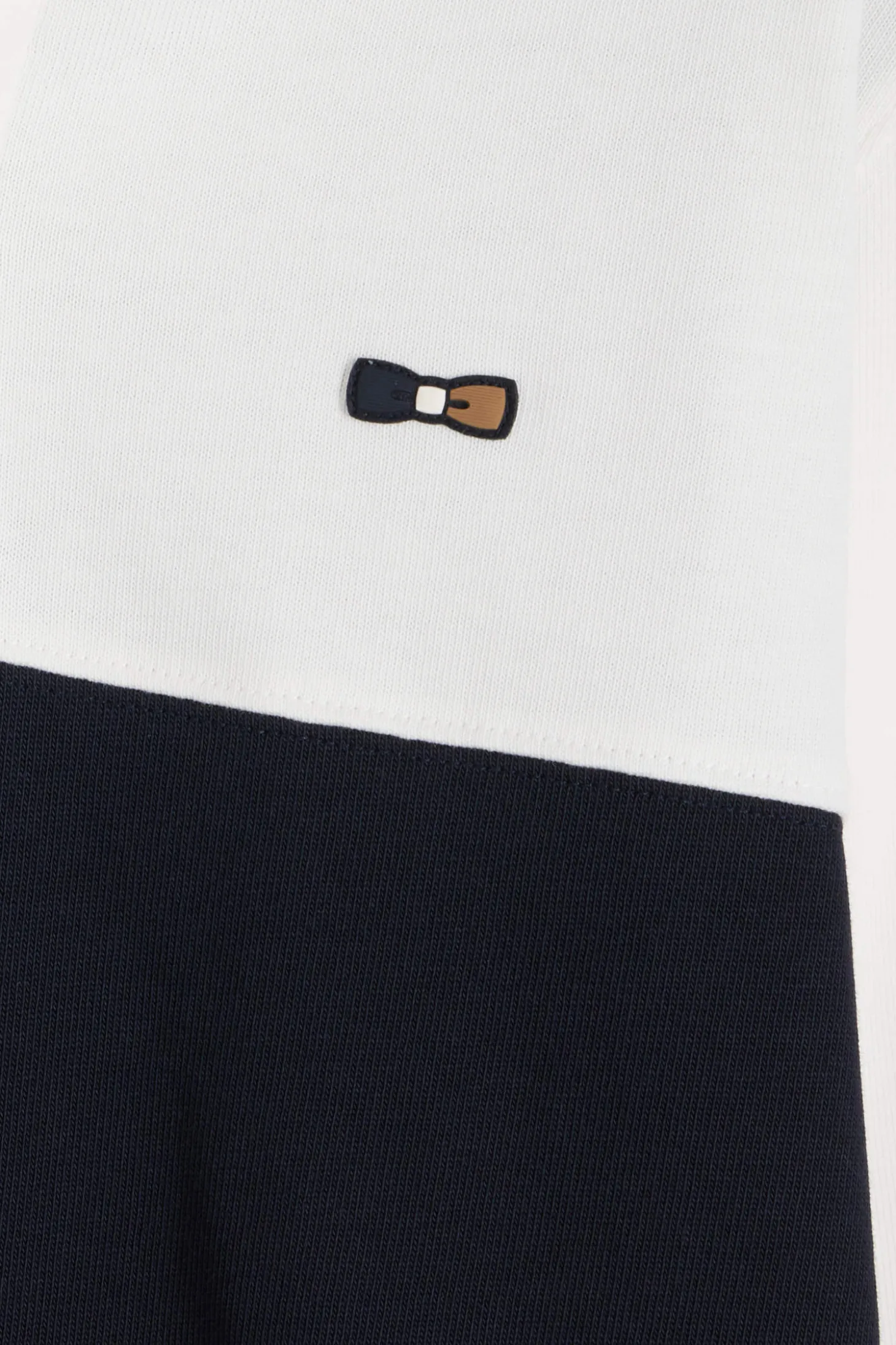 Regular burgundy long-sleeved cotton rugby shirt with back embroidery and piping