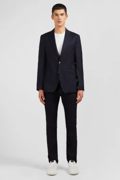 Regular dark blue blazer
