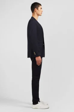 Regular dark blue blazer