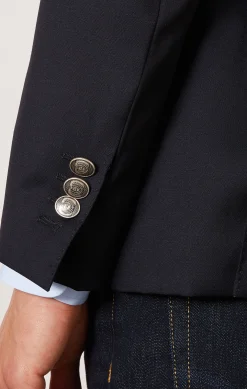 Regular dark blue blazer