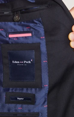 Regular dark blue blazer