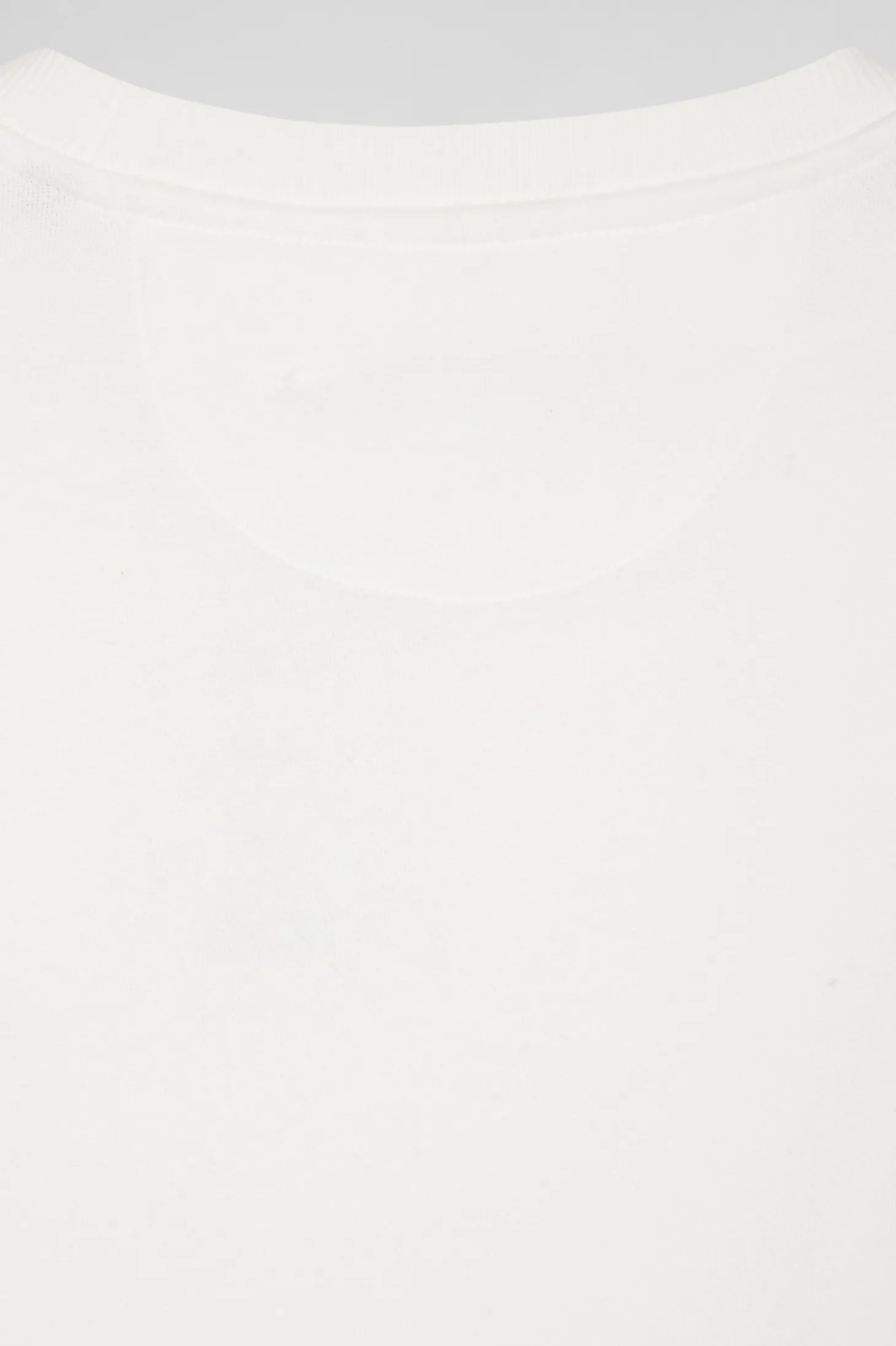 Regular ecru brushed cotton fleece sweatshirt