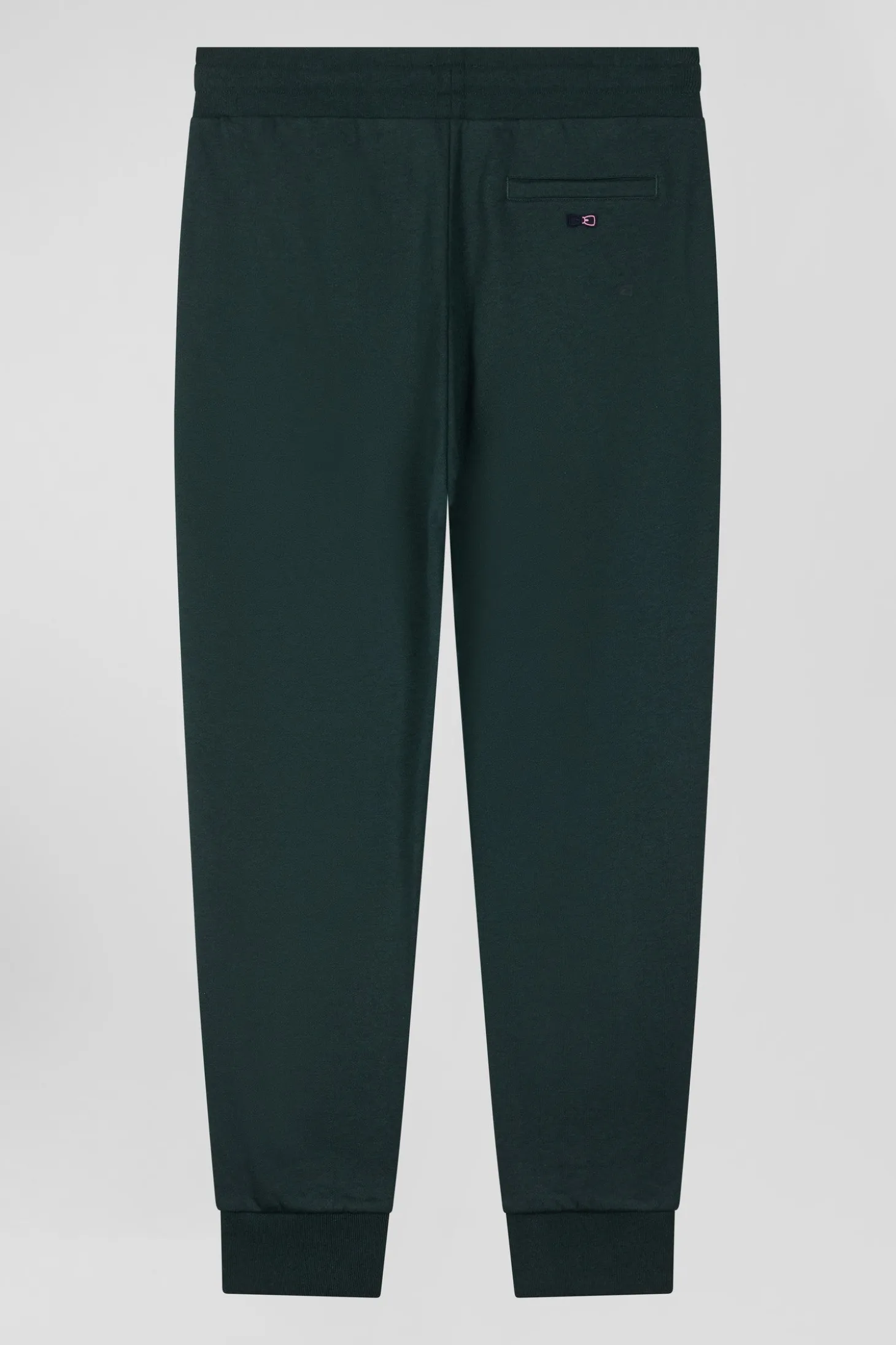 Regular green brushed cotton fleece jogging bottoms