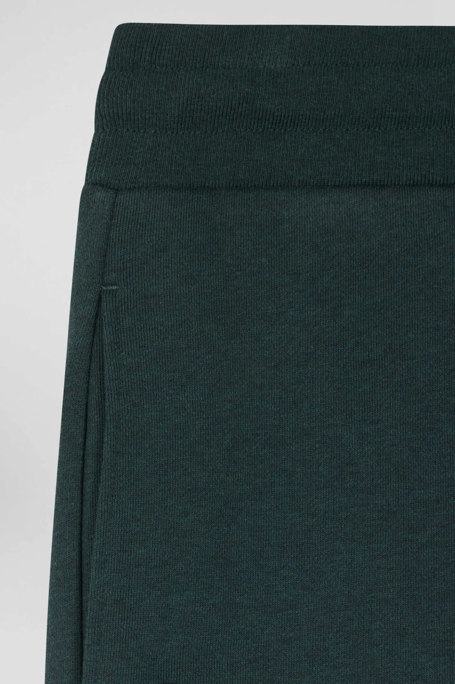 Regular green brushed cotton fleece jogging bottoms