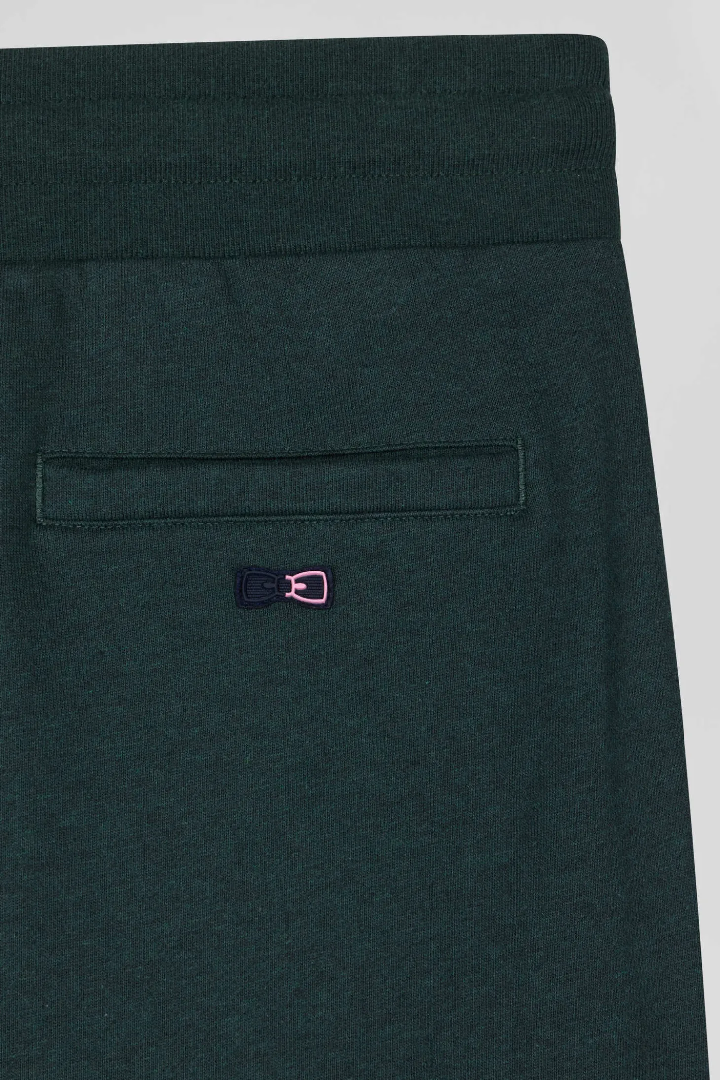 Regular green brushed cotton fleece jogging bottoms