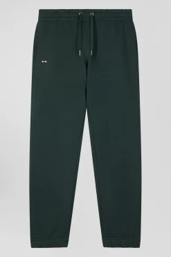 Regular green brushed fleece jogging bottoms
