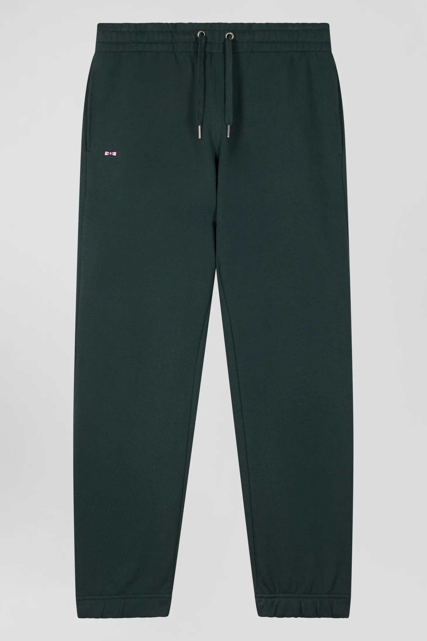 Regular green brushed fleece jogging bottoms