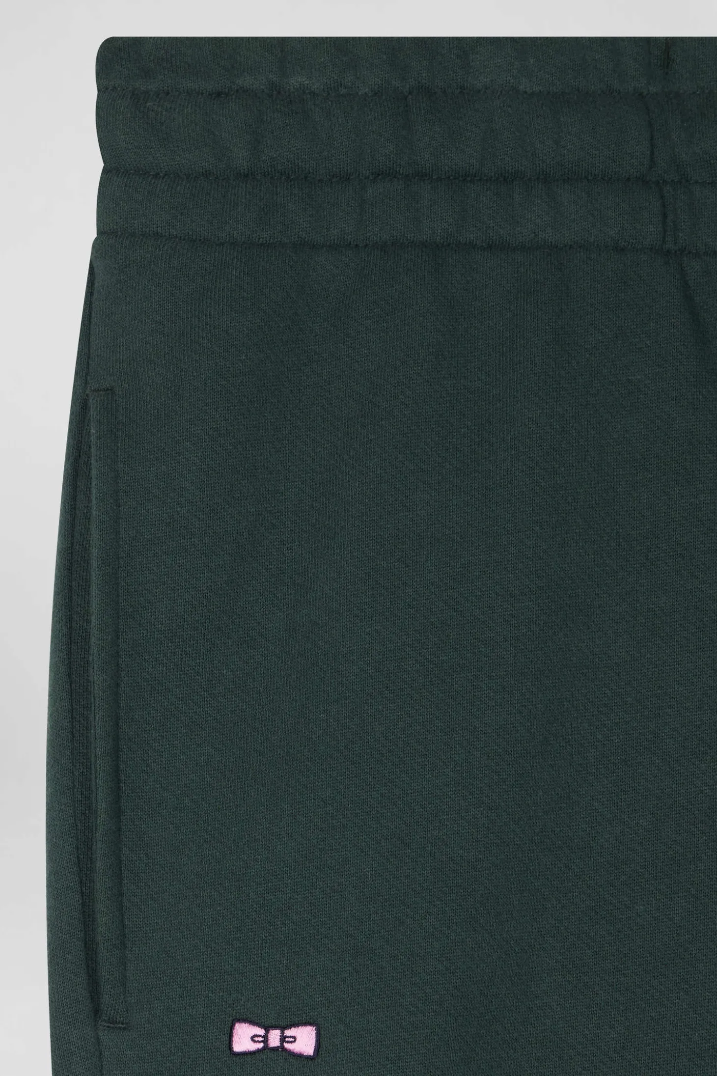 Regular green brushed fleece jogging bottoms