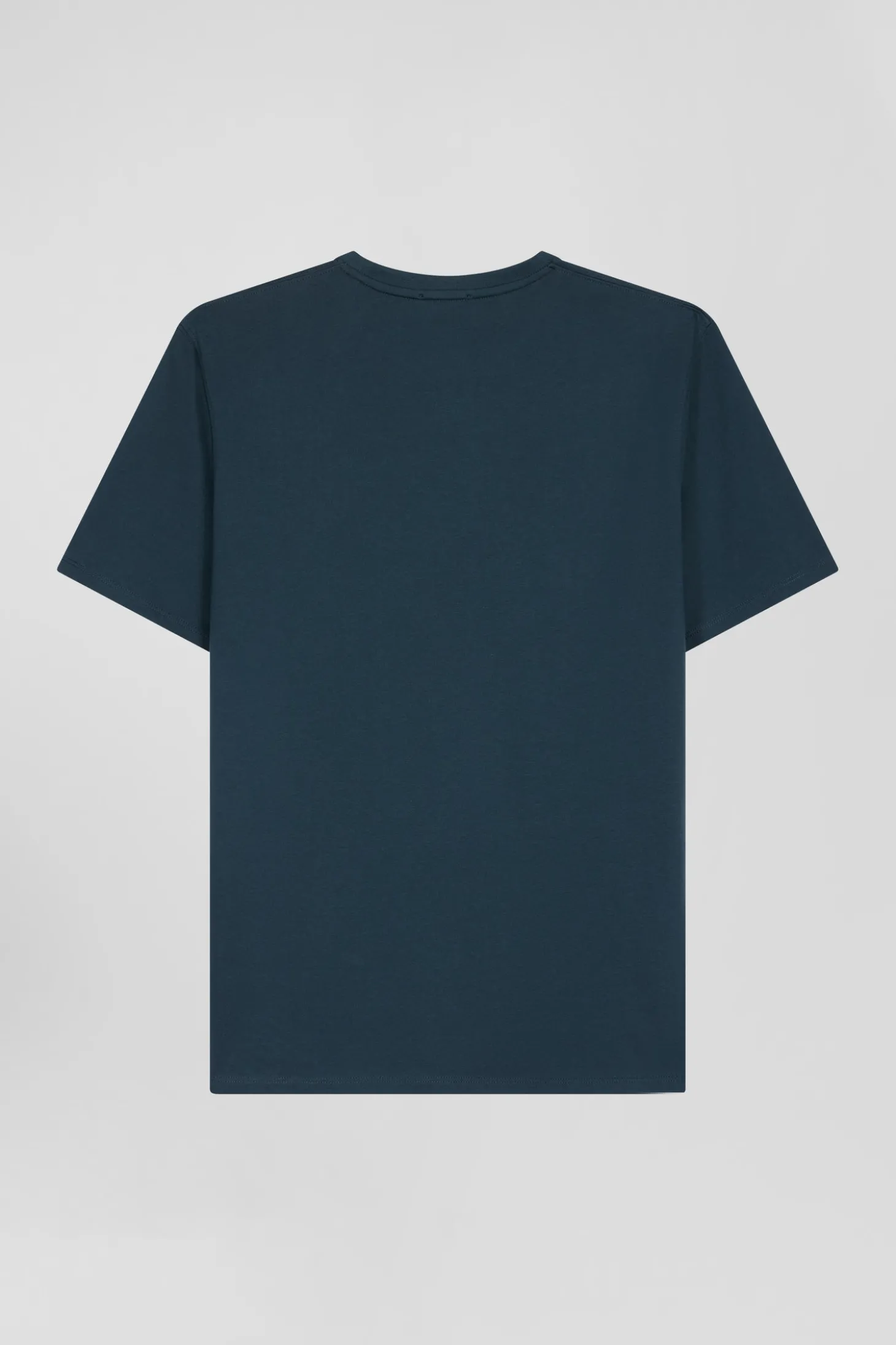 Regular green Pima cotton short-sleeved T-shirt