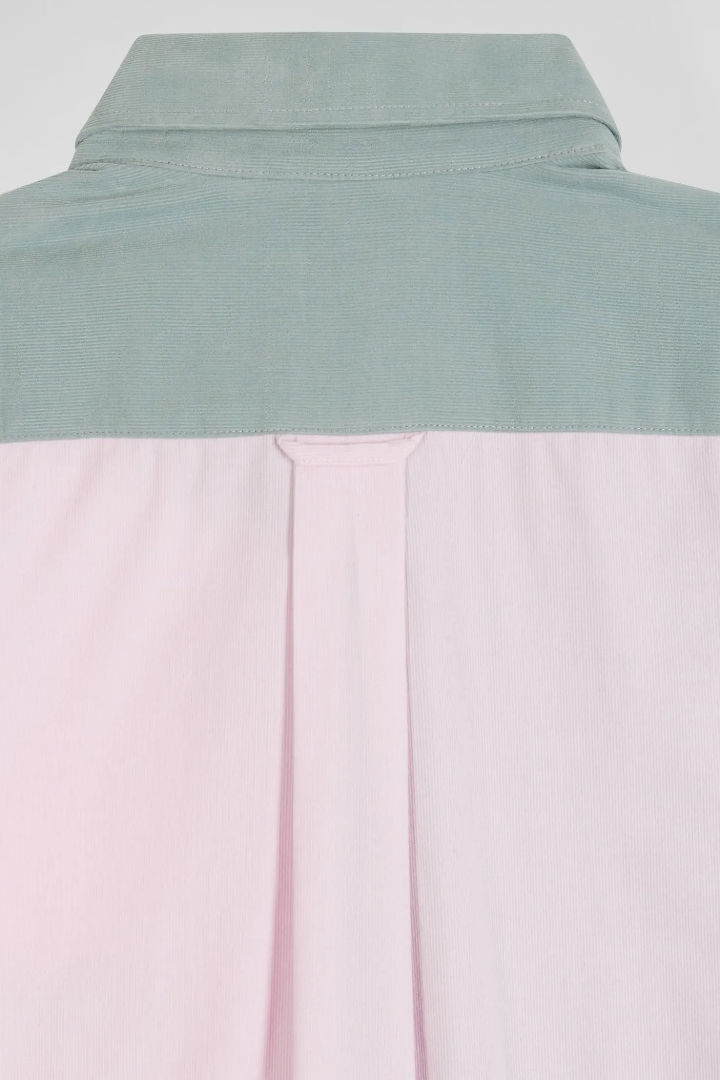 Regular green tricolour cotton shirt