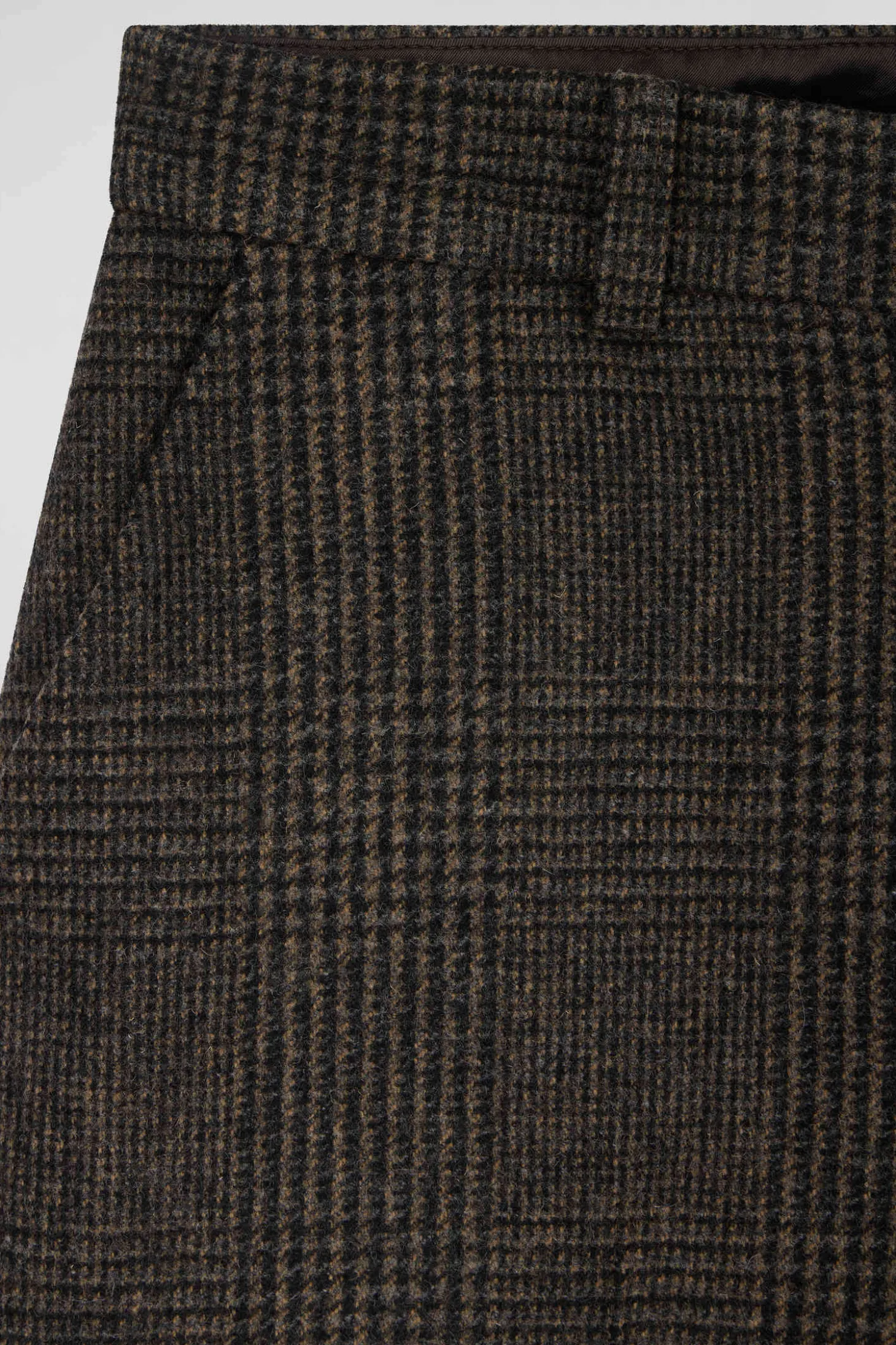 Regular grey blended wool shorts