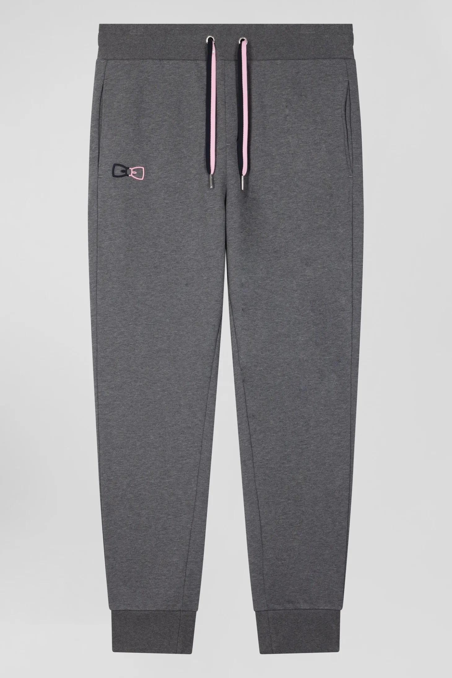 Regular grey brushed cotton fleece jogging bottoms
