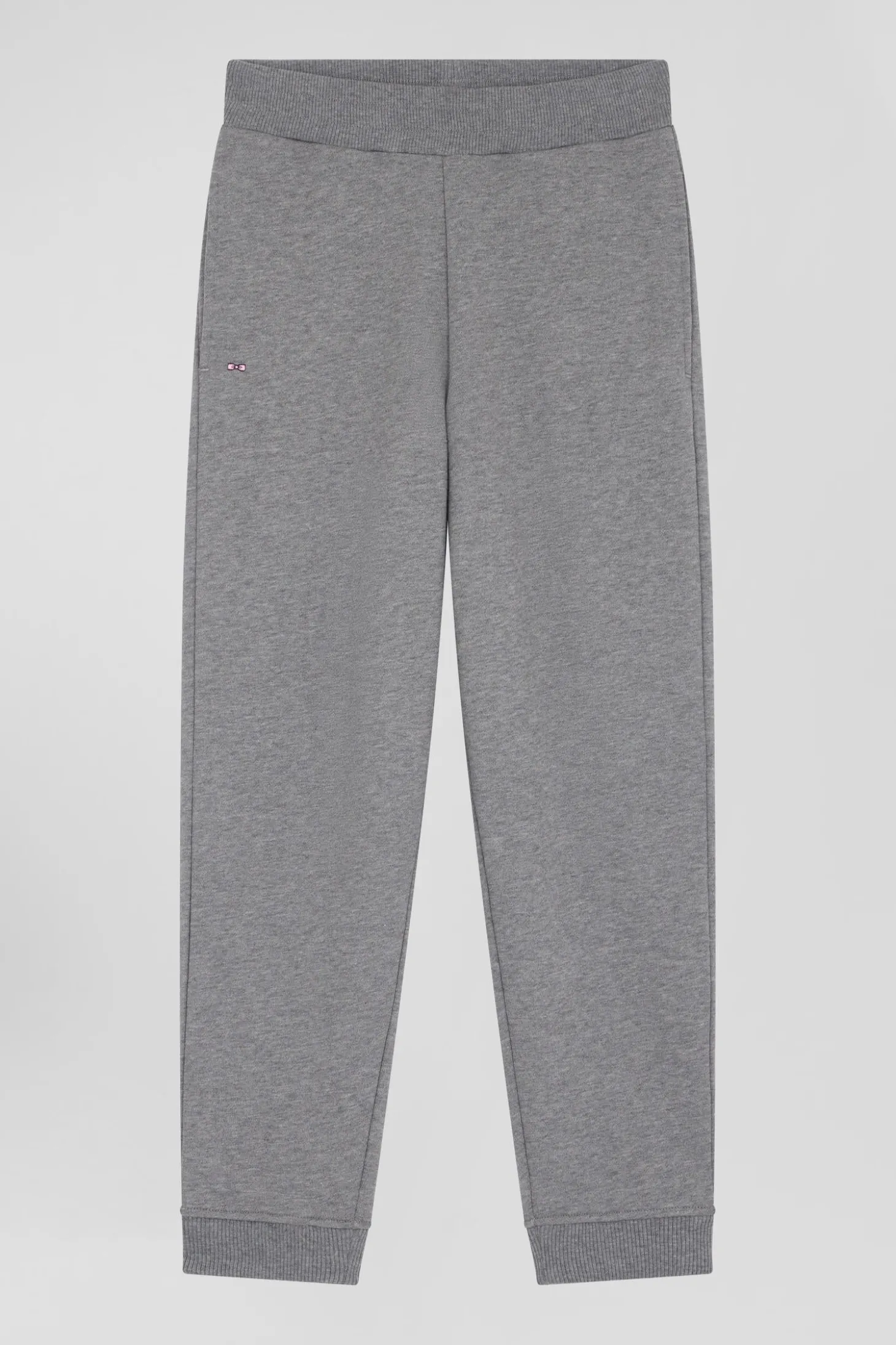 Regular grey brushed cotton fleece jogging bottoms