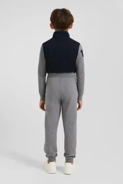 Regular grey brushed cotton fleece jogging bottoms