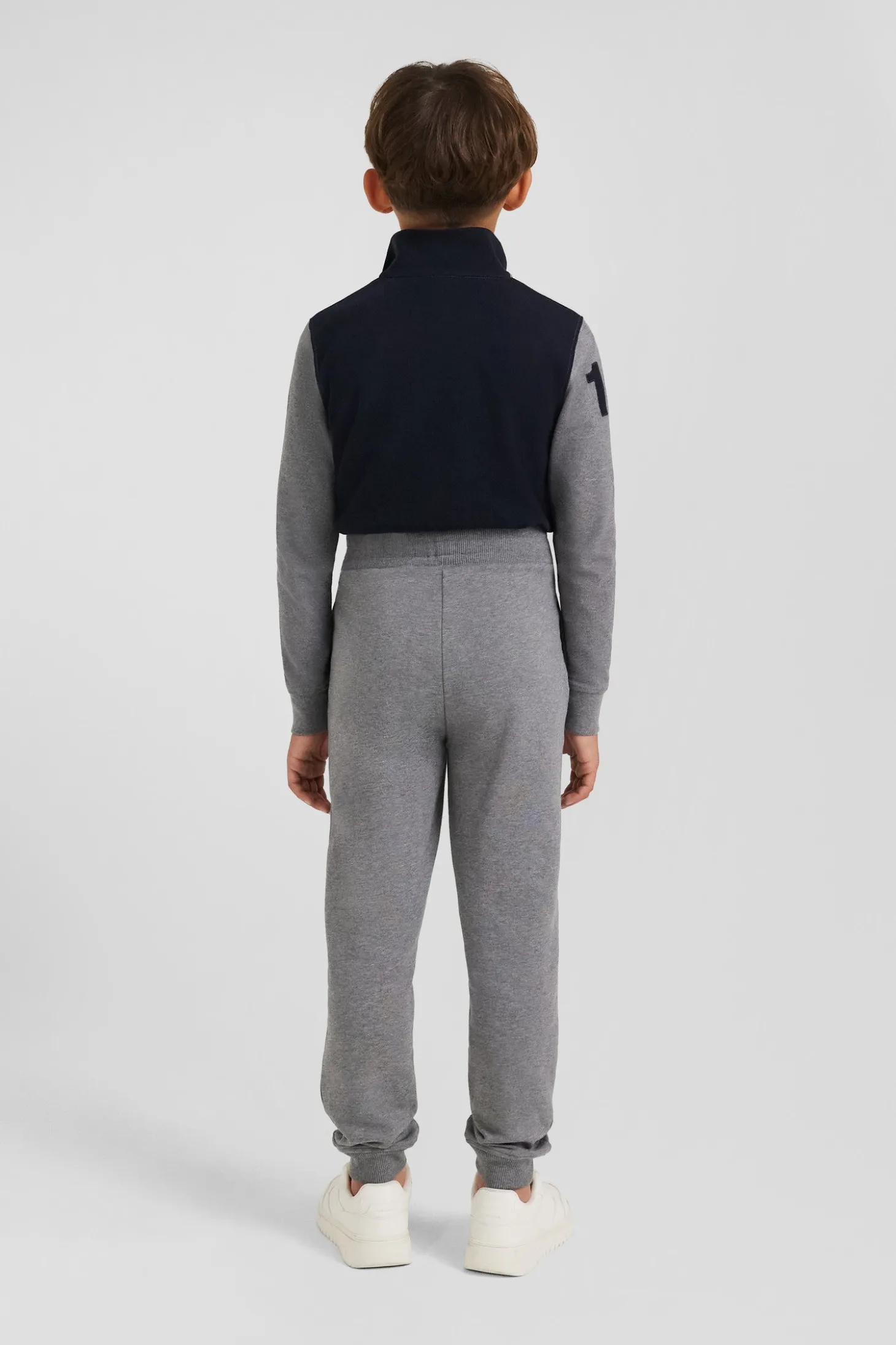 Regular grey brushed cotton fleece jogging bottoms