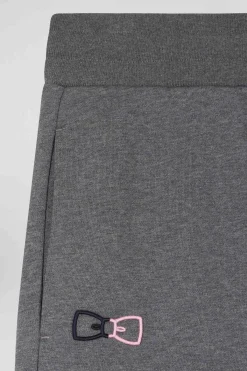Regular grey brushed cotton fleece jogging bottoms
