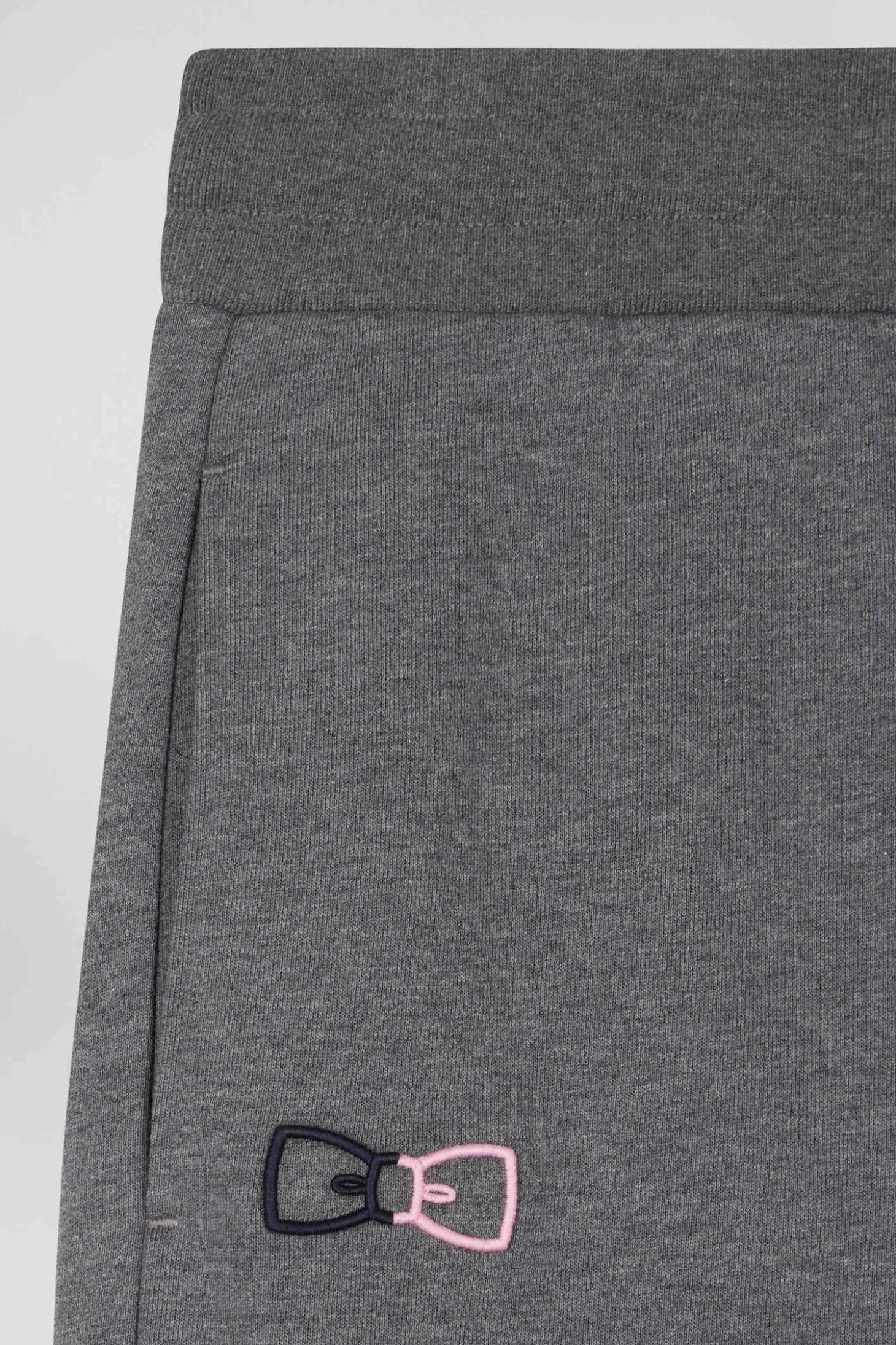 Regular grey brushed cotton fleece jogging bottoms