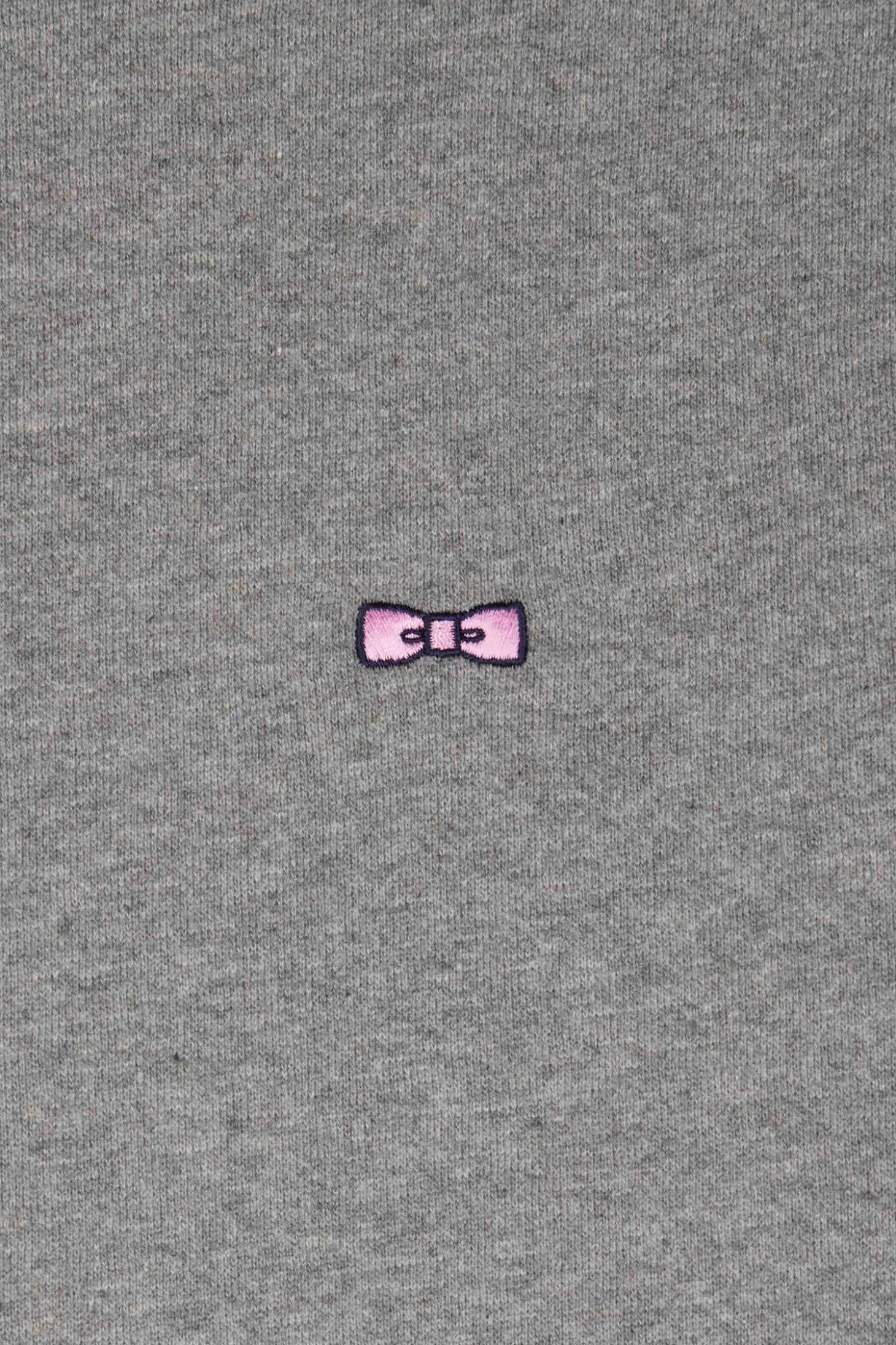 Regular grey brushed cotton fleece sweatshirt
