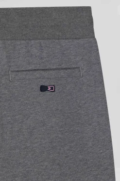 Regular grey brushed cotton fleece jogging bottoms