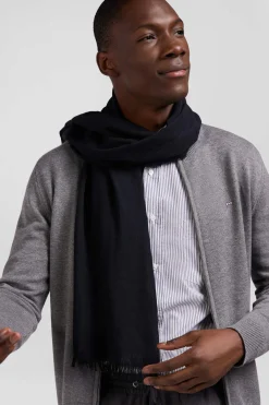 Regular grey plain wool and cotton zipped cardigan