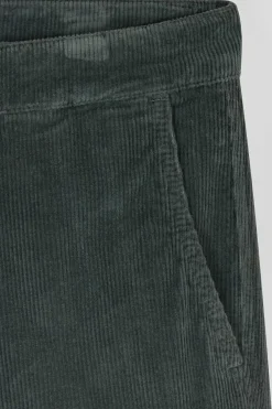 Regular grey stretch cotton velvet chino trousers