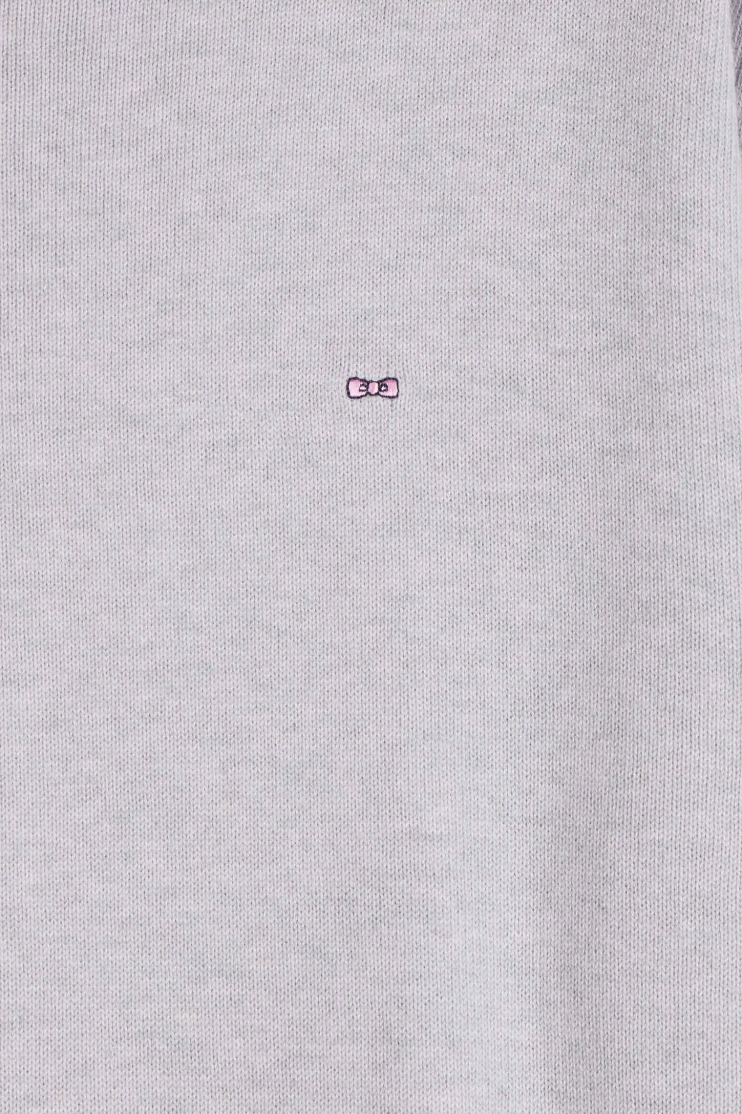 Regular grey wool and cotton crew neck jumper