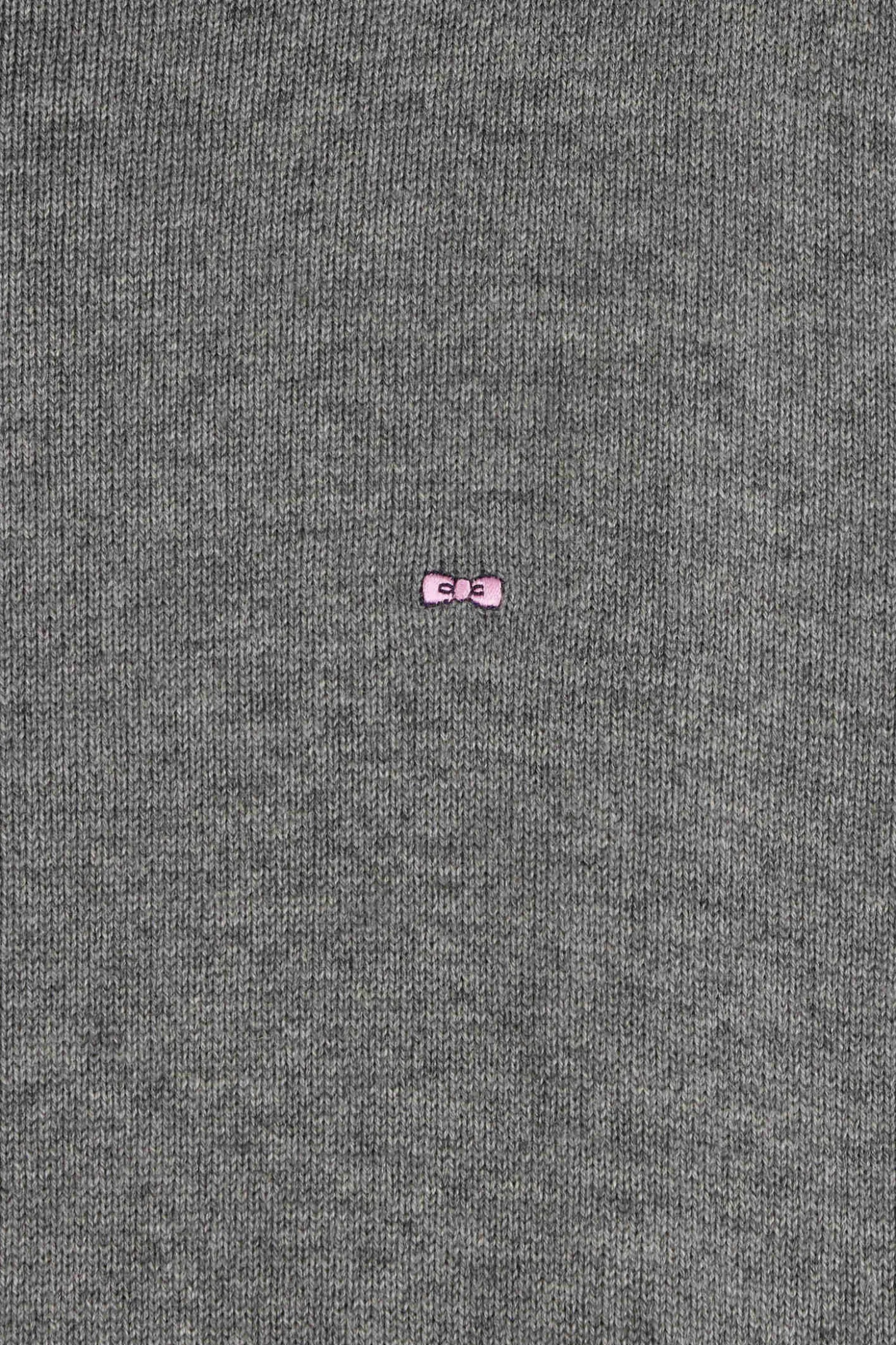 Regular grey wool and cotton turtleneck jumper